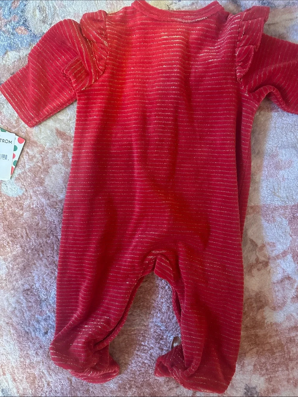 Little Me My First Christmas Footed One-Piece size 3 months. Nwt